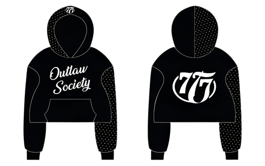 Outlaw cropped hoodie black