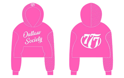 Outlaw cropped hoodie pink