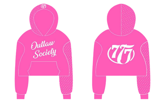 Outlaw cropped hoodie pink